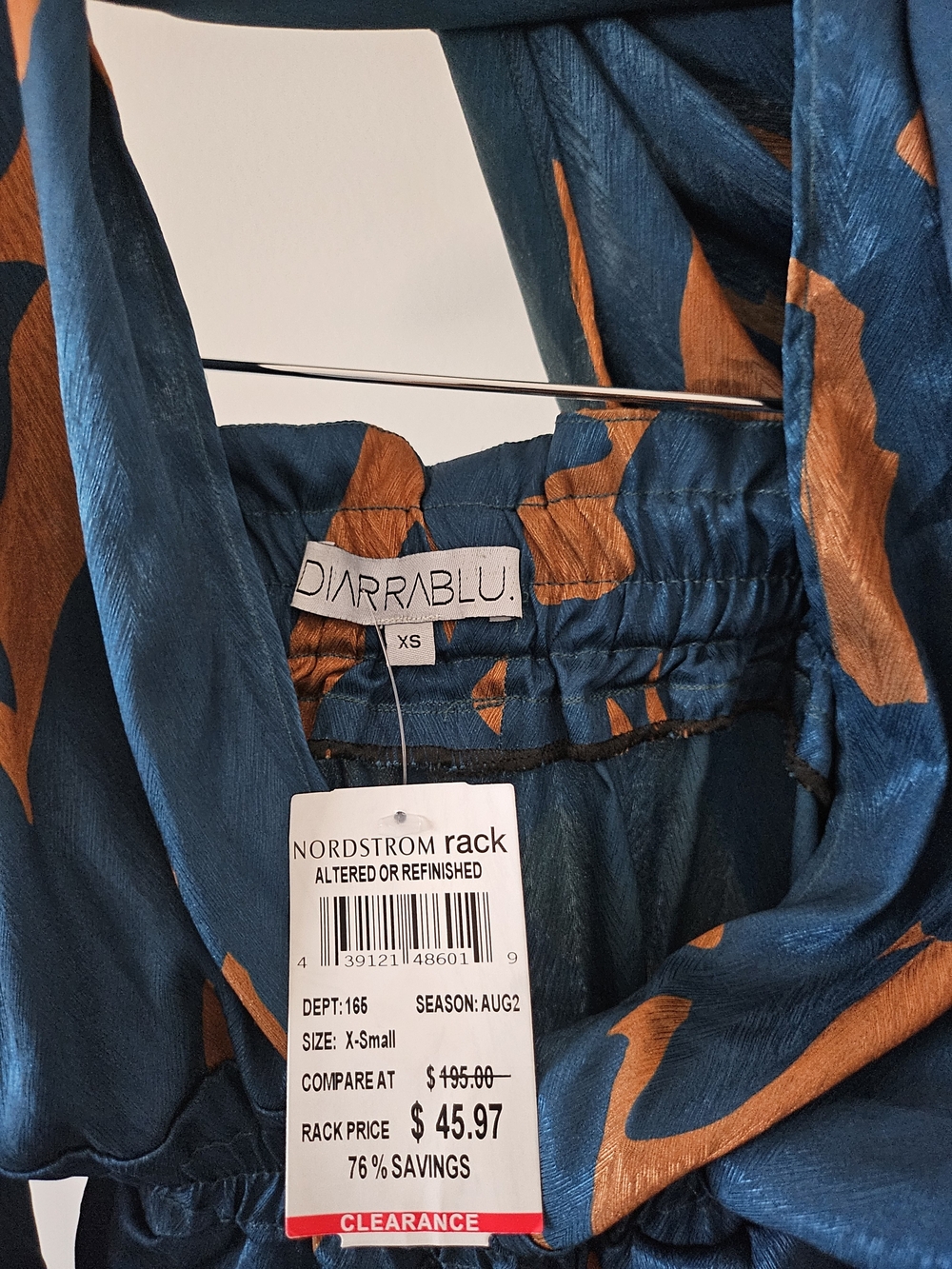 Diarrablu Teal and Rust Printed Jumpsuit